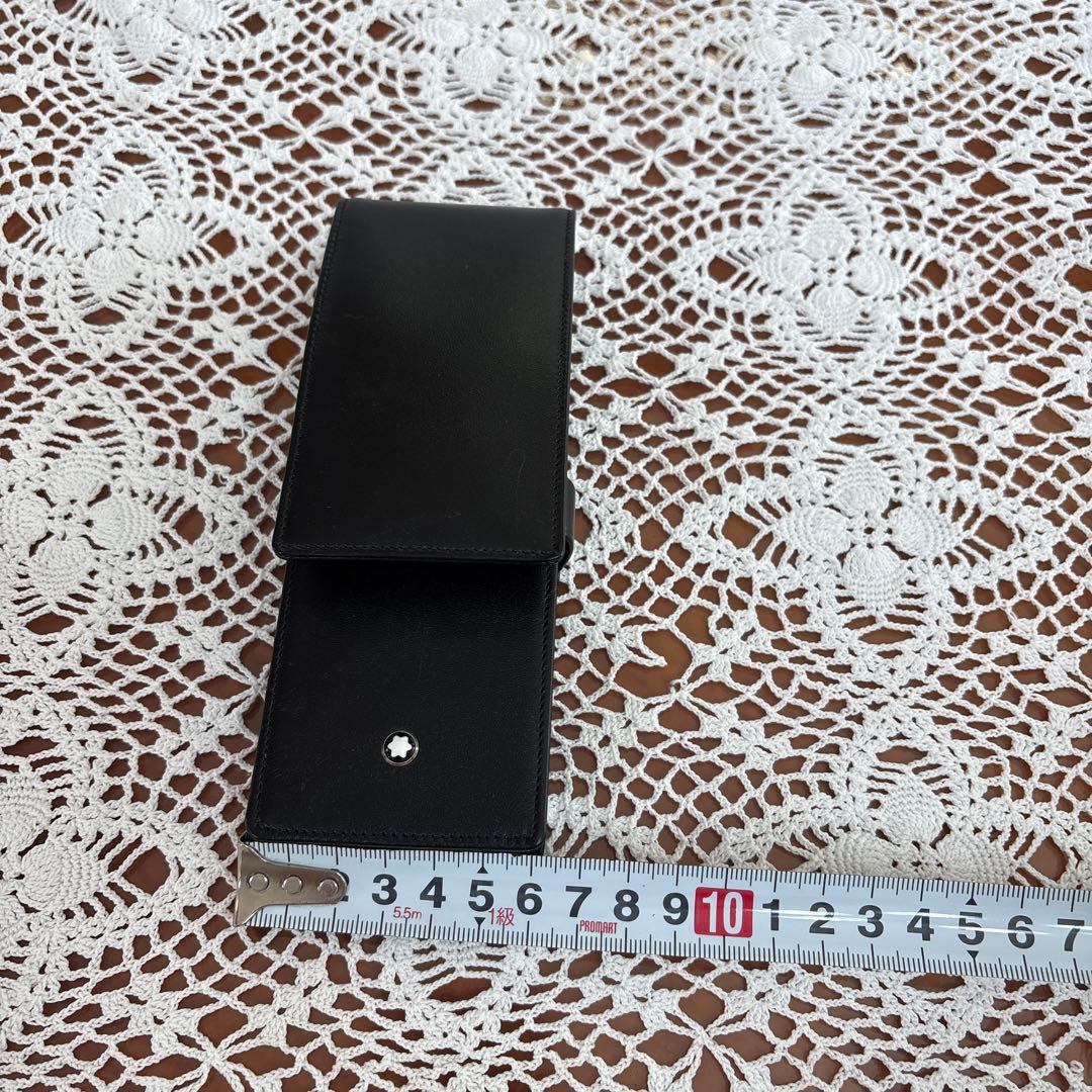 モンブラン ブラック色　レザー 本革　ペンケース ３本用