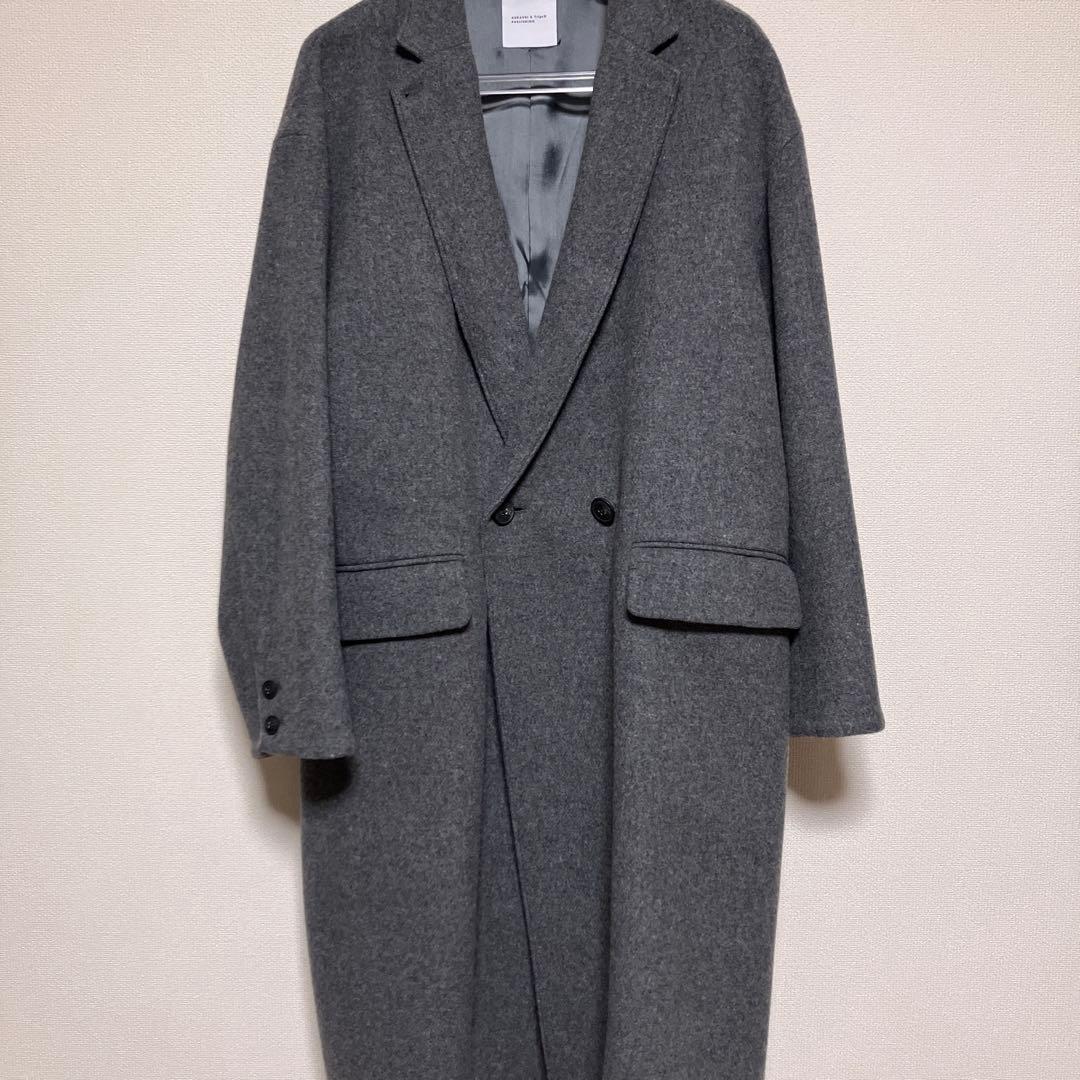 １/５まで限定！3WAYアレンジ襟のかろやかチェスターコート グレー