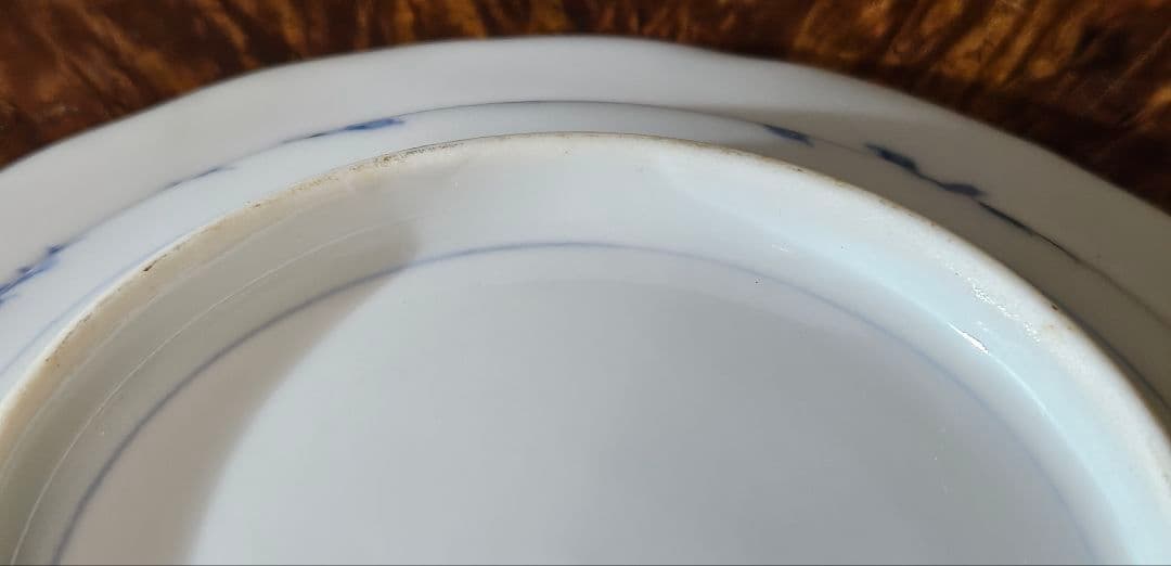 【名品❗】江戸時代後期　柿右衛門様式　染錦　双鳥に　梅花　紅葉　赤花の図　輪花皿