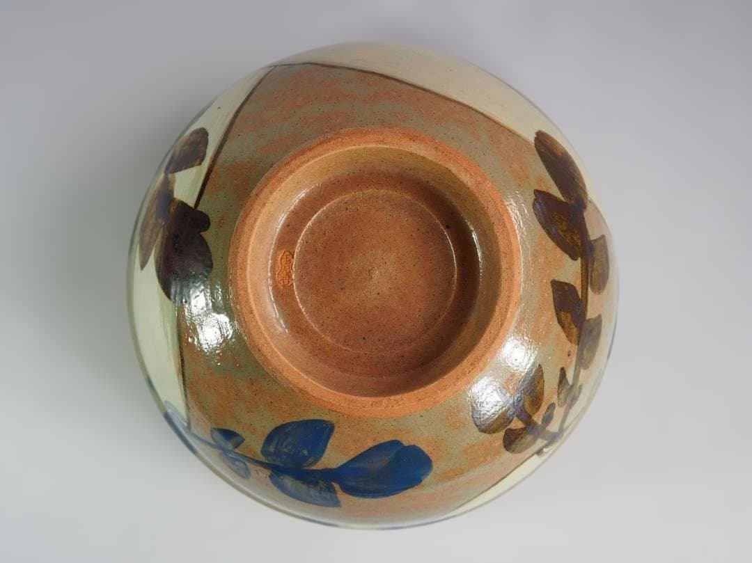 布志名焼9代土屋雲善造『色絵大根絵鉢』（共箱）