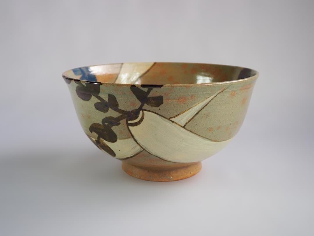 布志名焼9代土屋雲善造『色絵大根絵鉢』（共箱）