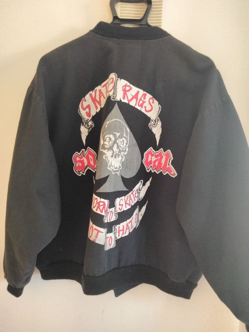 【80s】【USA製】Skate Rags コットンジャケット　ブラック