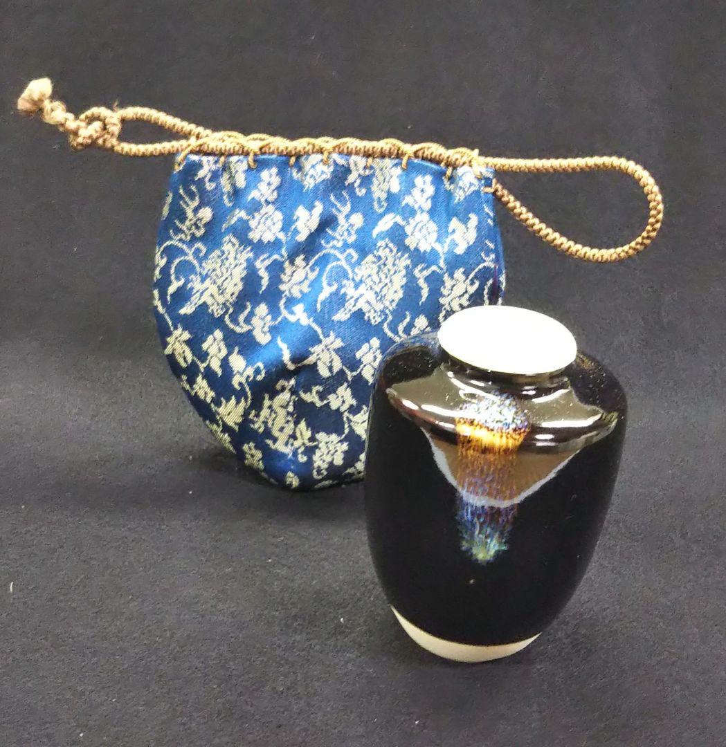 茶道具 茶入 肩付 肩衝 仕服 珠光緞子 西陣織 新品