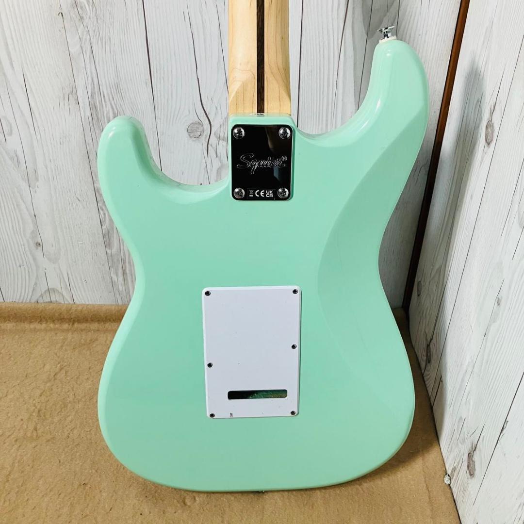 美品 Squier Fender エレキギター ストラトキャスター グリーン