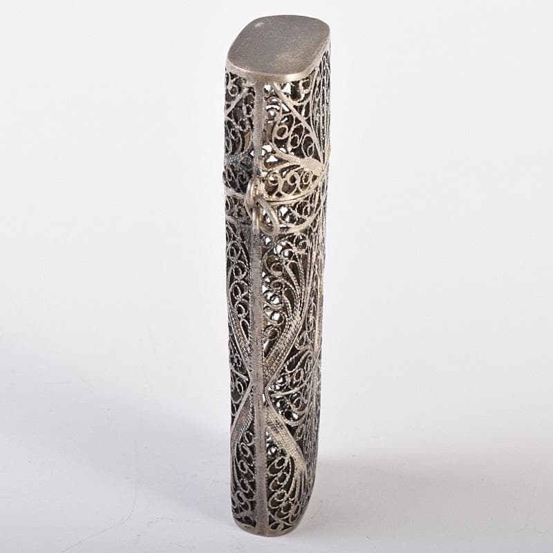 アンティーク　銀線細工　香入　ケース　約30g　C　R7761