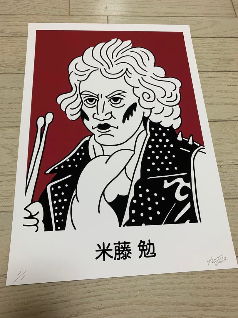Face Artprint 米藤勉BURGUNDY 新品 プリント