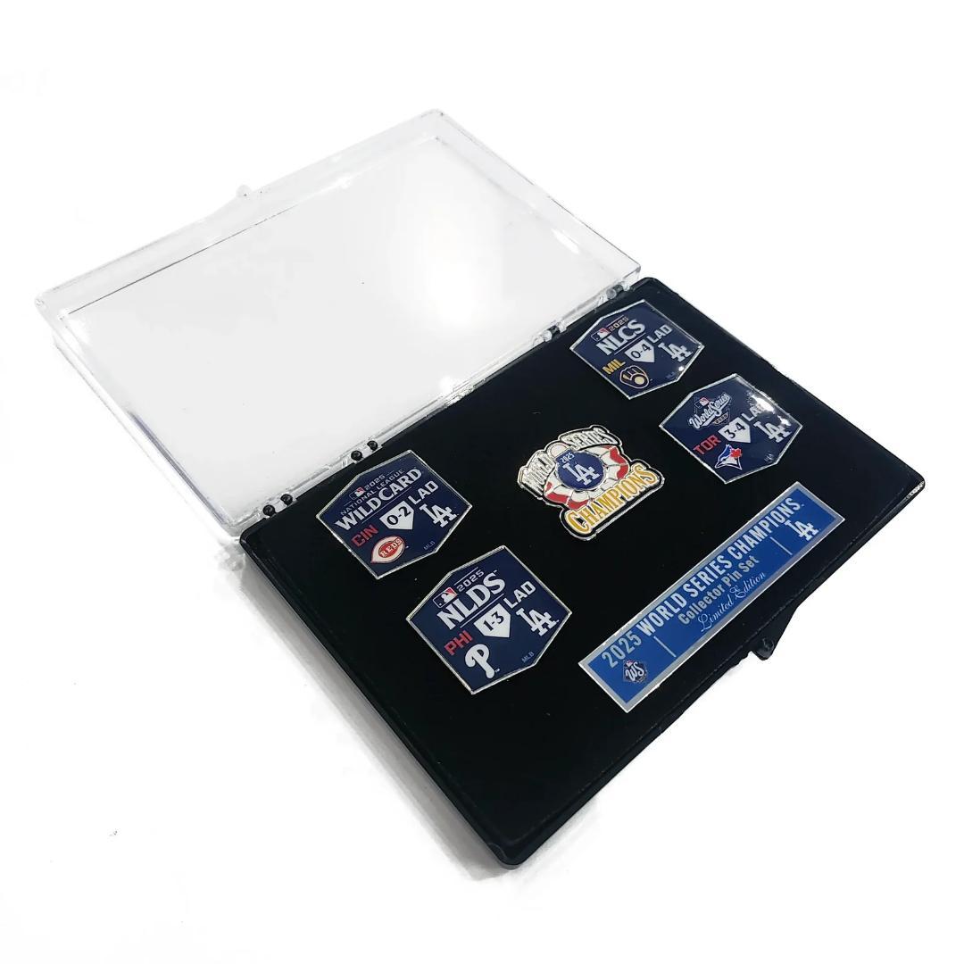 大谷翔平ドジャース25WSチャンピオン5PINラペルピンパッチセットUS限定品