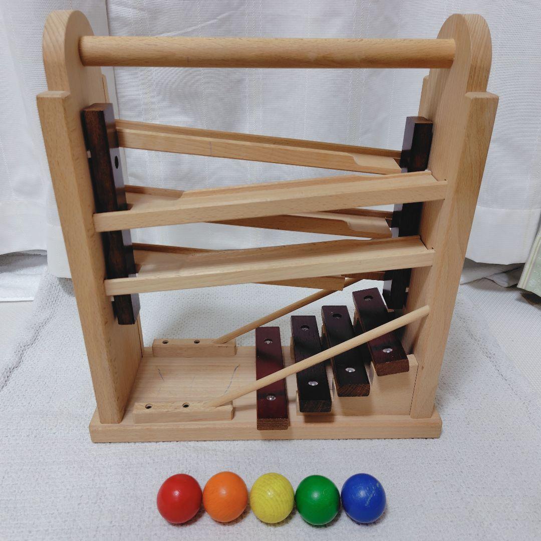 KOIDE コロコロシロホン 木のおもちゃ 木製 知育玩具 スロープトイ