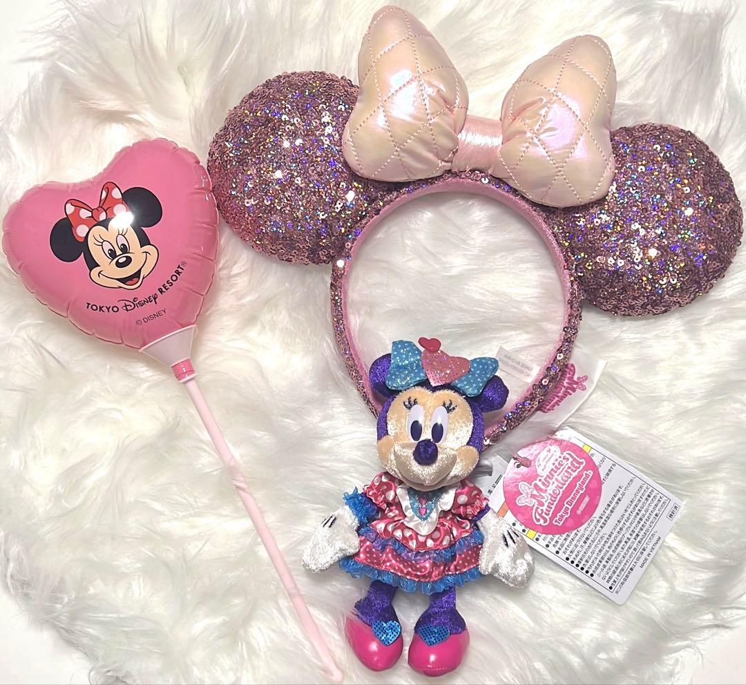 ミニーパルパルーザ カチューシャ ぬいば他3点セット