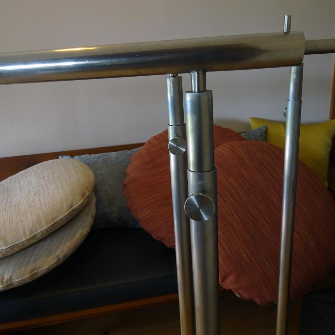 3本　ステンレス× ハンガーラックコートスタンド アイアン アンティークアパレル