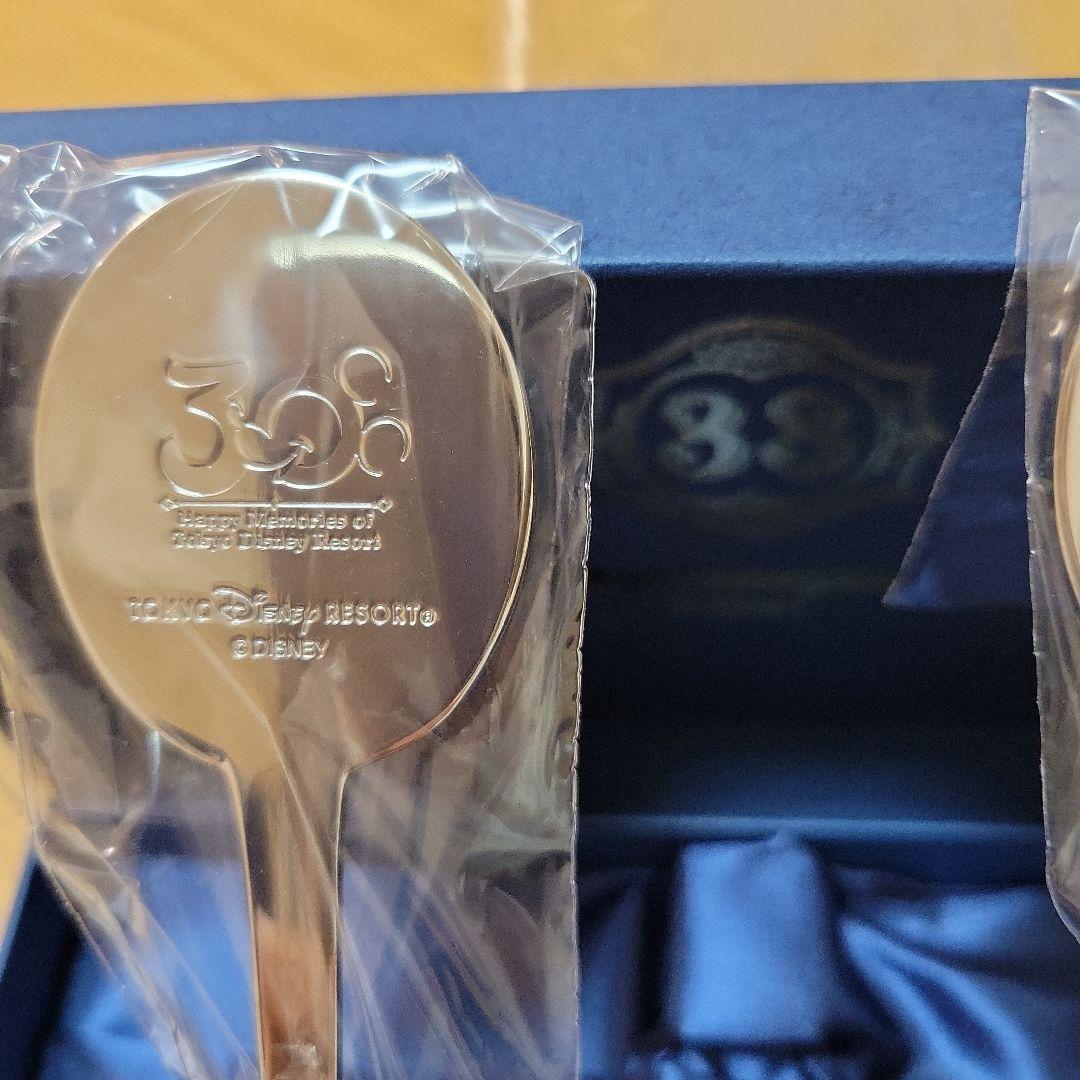 【新品未使用】ディズニーランドCLUB33 30周年限定ペアスプーン　シルバー
