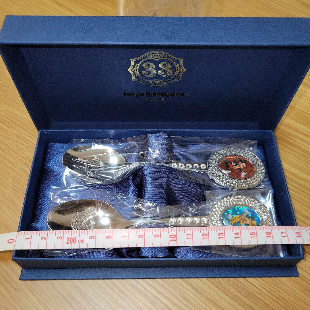 【新品未使用】ディズニーランドCLUB33 30周年限定ペアスプーン　シルバー