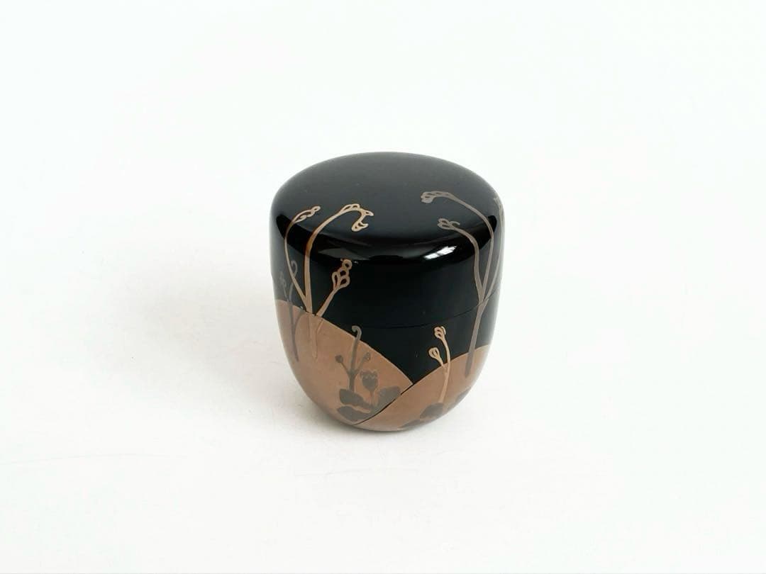 塗師　漆芸家　目白宗芳　棗　蕨　蕨蒔絵　棗　茶入　共箱