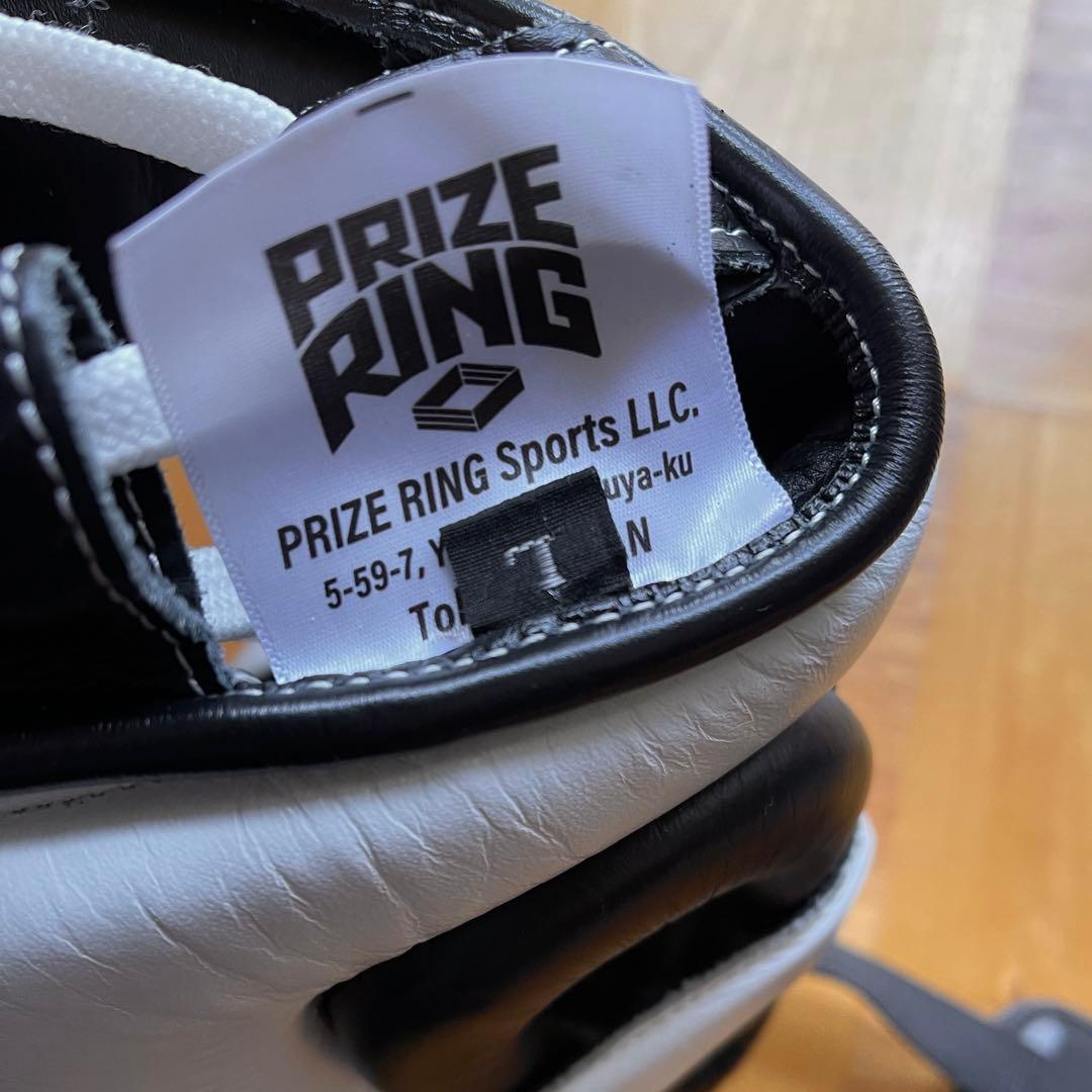 【訳あり】PRIZE RING ヘッドギア 白/黒 レザー