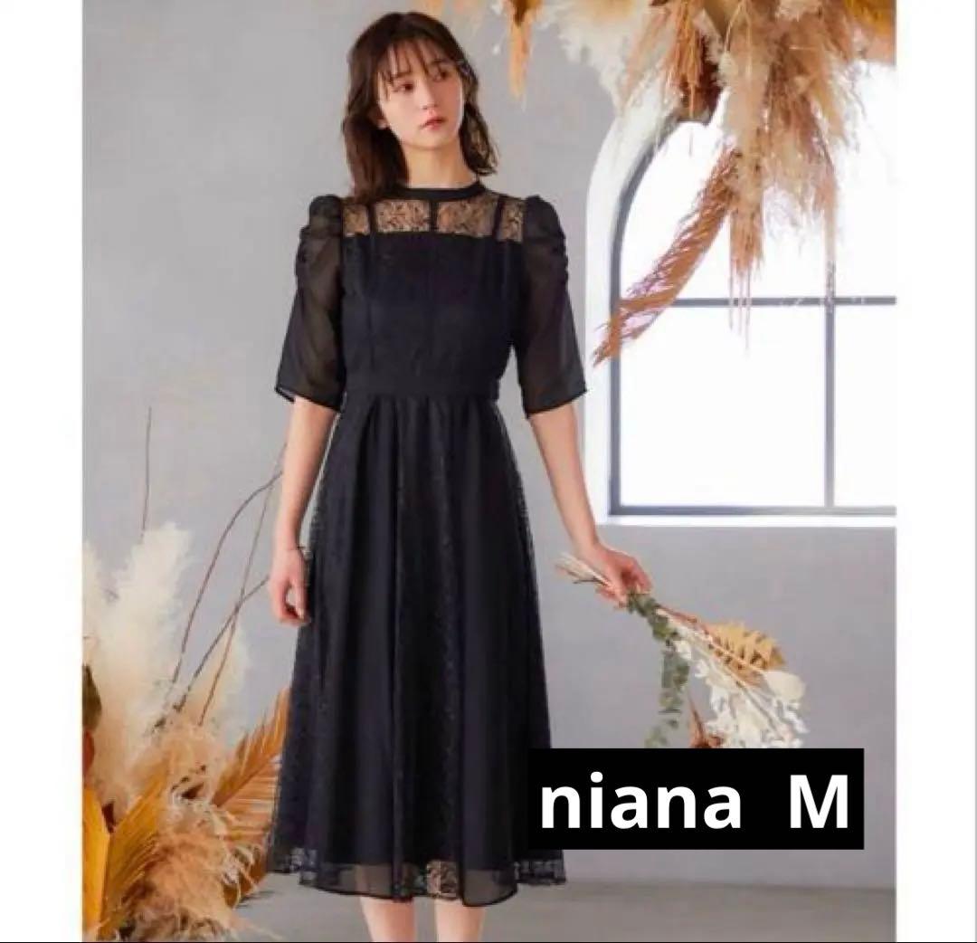 ✭niana ✭レース ブラック　パーティードレス