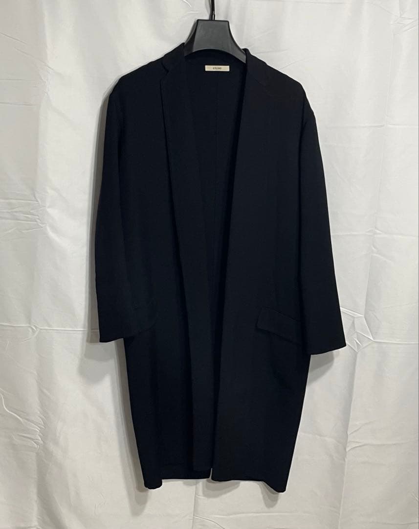 ［極美品］セリーヌ　フィービー期　ウール　チェスターコート　ブラック　34