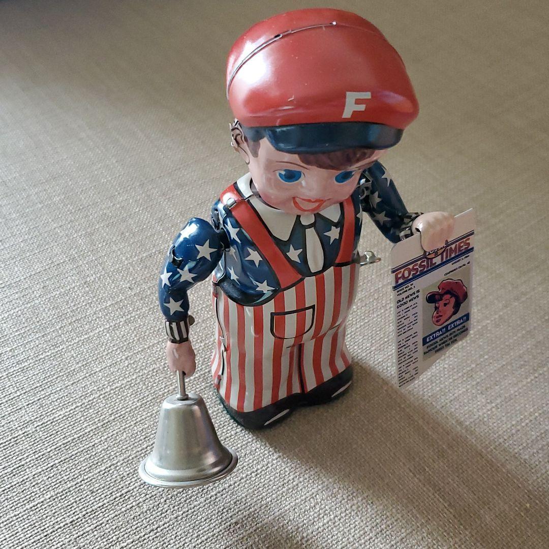 FOSSIL NEWS BOY 時計　ブリキ人形