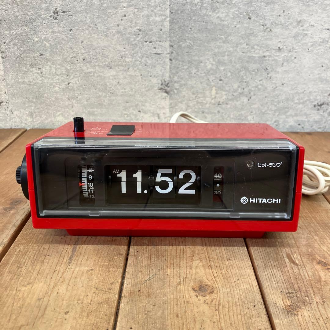 昭和レトロ 当時物 日立 パタパタ時計 電子時計 TW-243G 置時計 時計