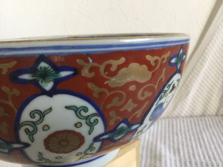 美品！！ 古伊万里「色絵金蘭手深鉢 ・唐子図」