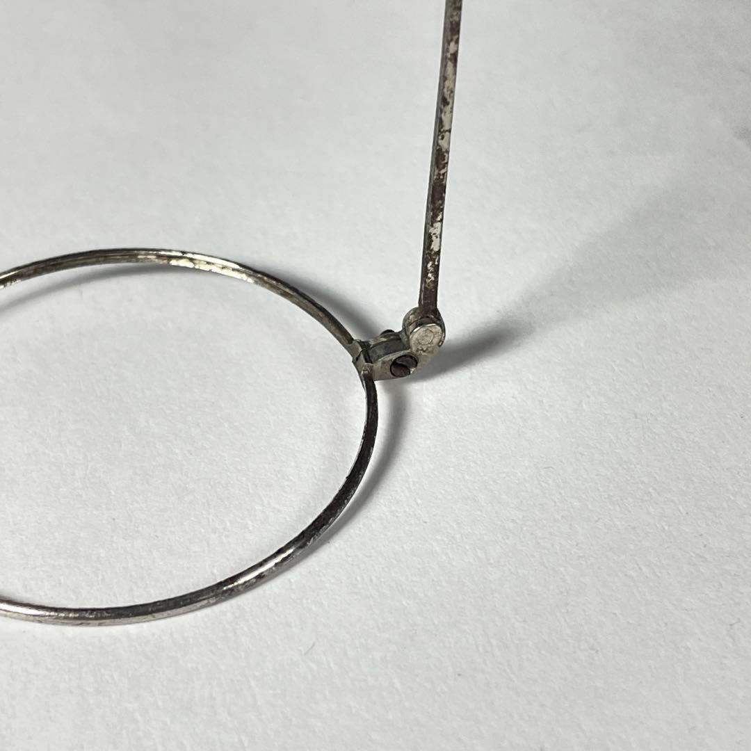 1860s フレンチアンティーク メタル 丸眼鏡 イタリア スカルテンプル 一山