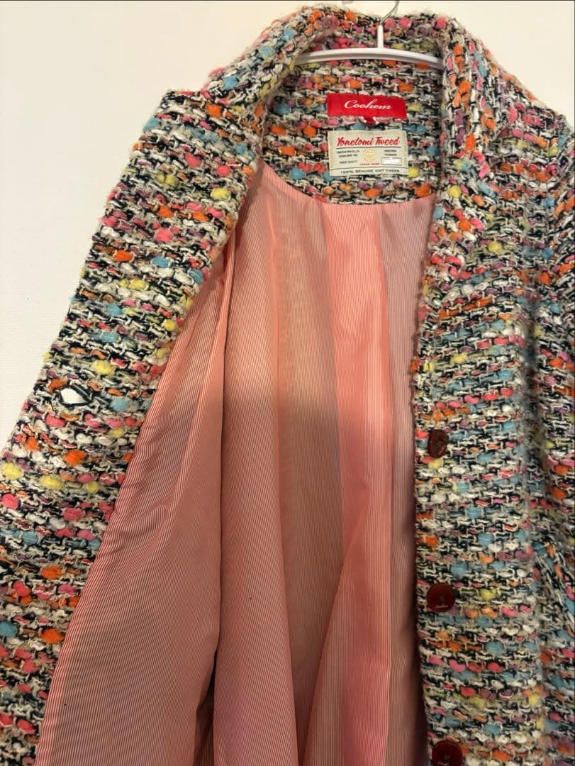 coohemコーヘン ファンシーツイードジャケットコート　美品