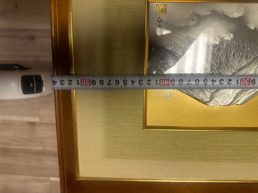 富士山 日本画 金色のフレーム