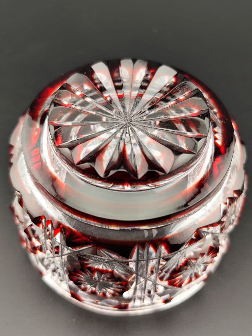 超希少品☆未使用美品 黒木国昭 薩摩切子 猪口（切子 江戸切子 薩摩切子）