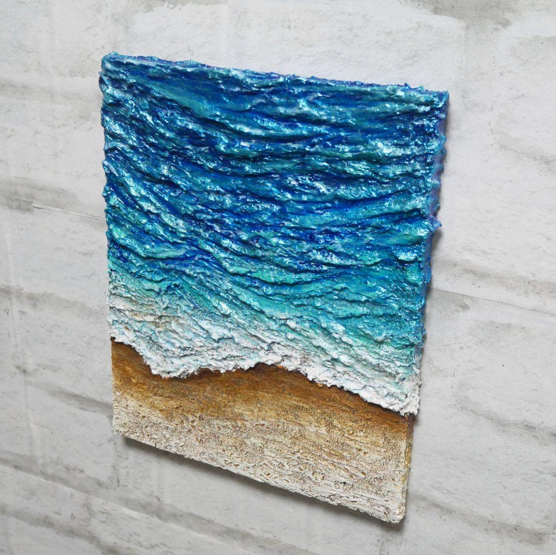 油絵 油彩 油彩画 絵 絵画 【海の砂浜】