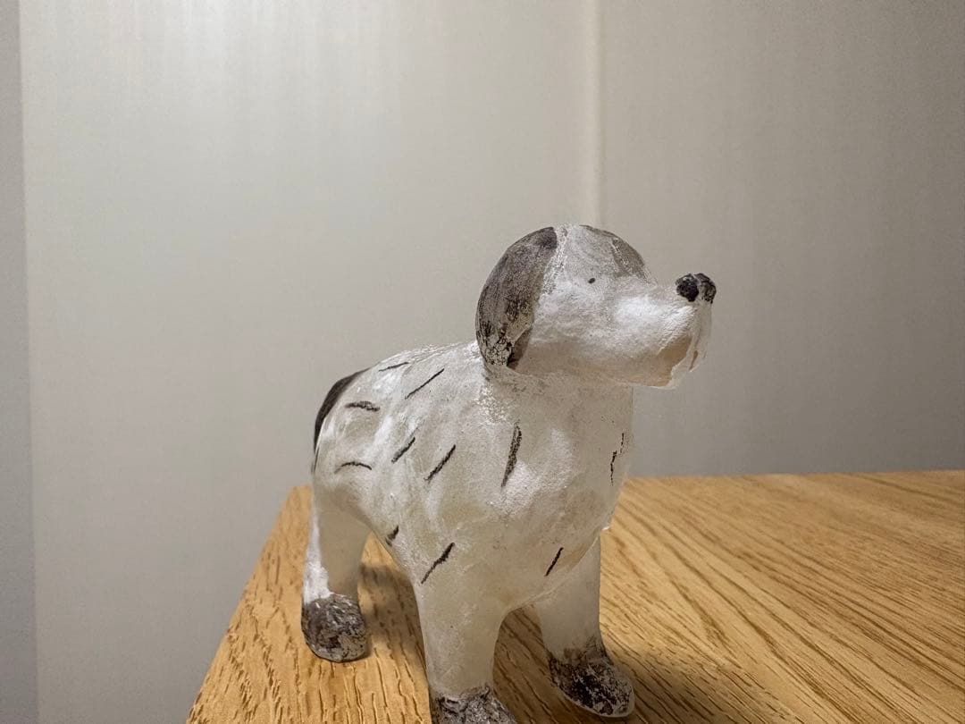 【限定値下げ】安達知江　犬　ガラスオブジェ