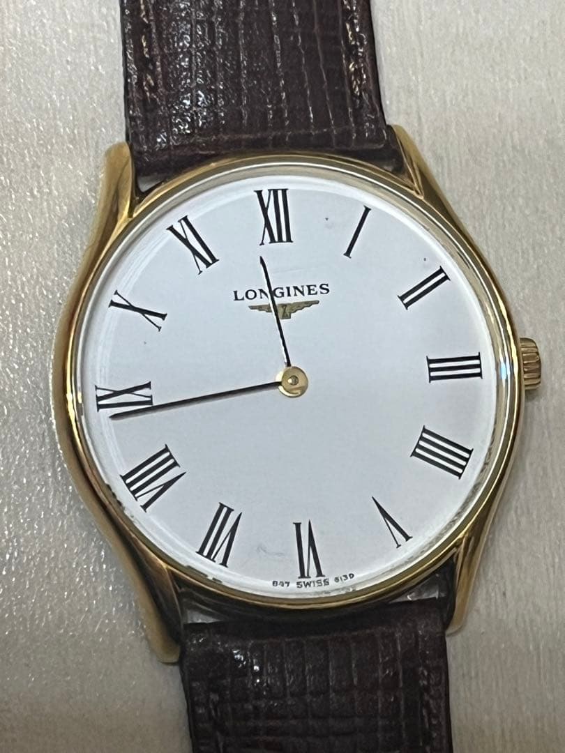 LONGINES 手巻きメンズ腕時計 皮ベルト交換済　ヴィンテージ