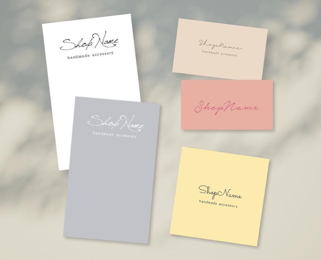 印刷業者製＊文字入れ・フォント変更可☆選べるカラーのアクセサリー台紙 No.57