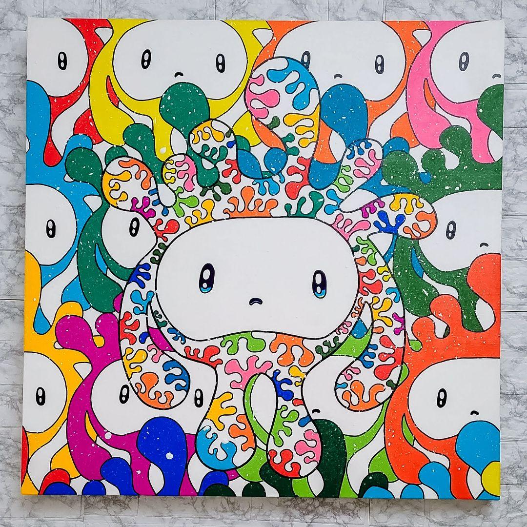 ★鈴木哲也★S25(803×803mm)アクリル原画1点物★送料無料#0088