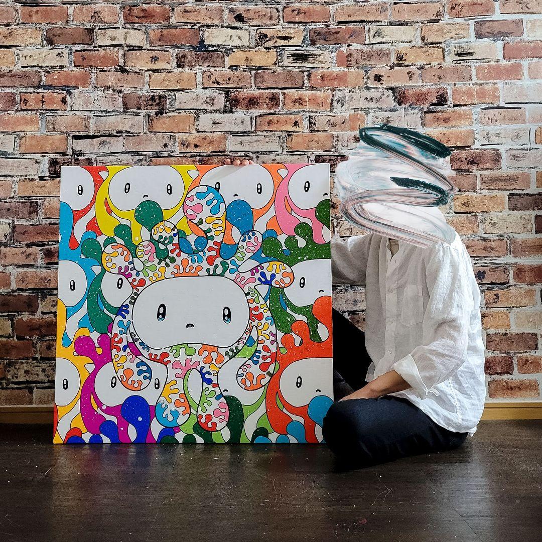 ★鈴木哲也★S25(803×803mm)アクリル原画1点物★送料無料#0088