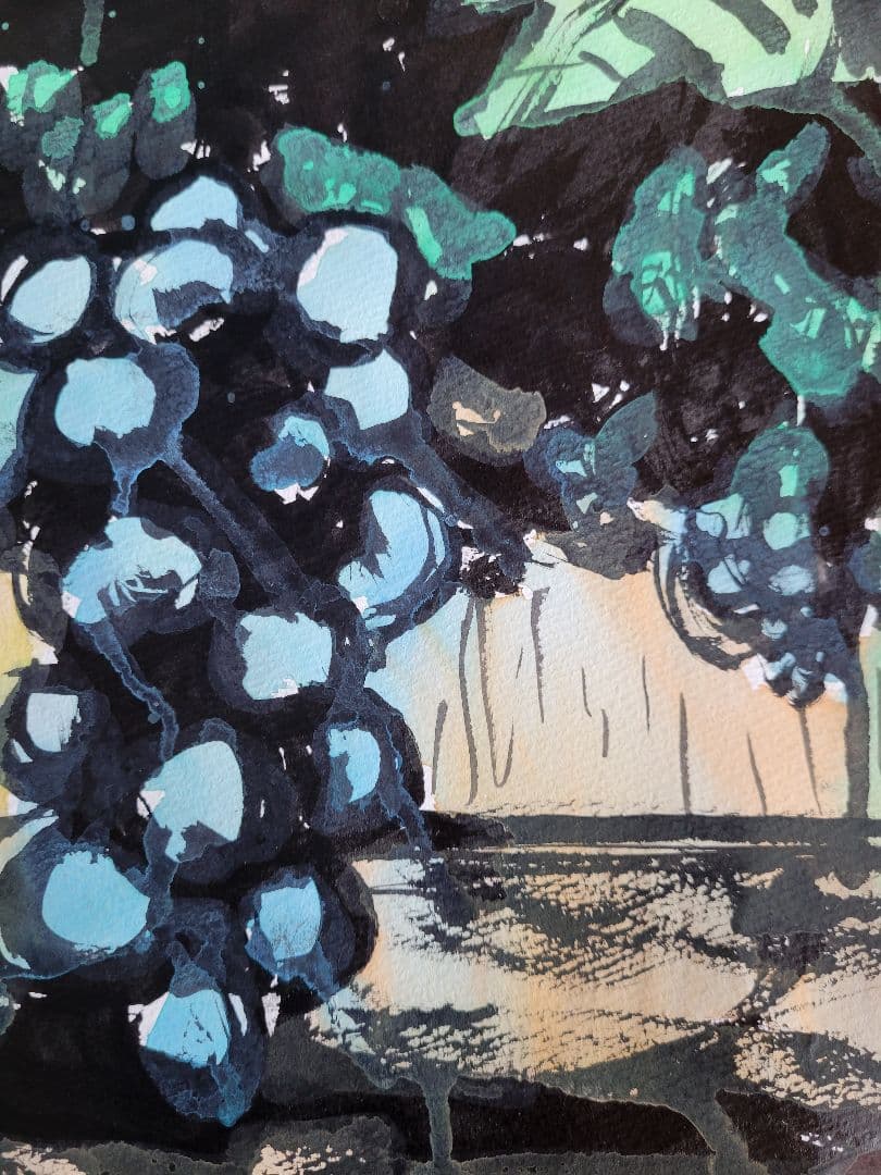 真作　風景画　水彩画