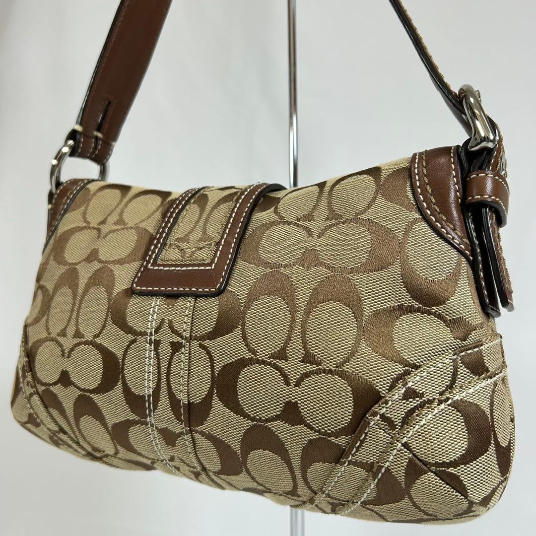 【極美品】コーチ 10296 ソーホー シグネチャー ワンハンドバッグ 肩掛け