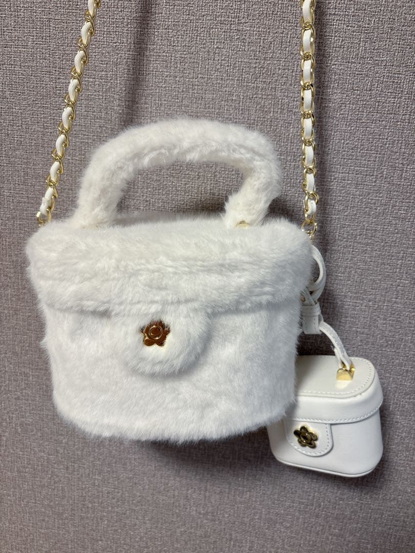 リリーブラウン マリークワント ファーバッグ ミニバッグ付き