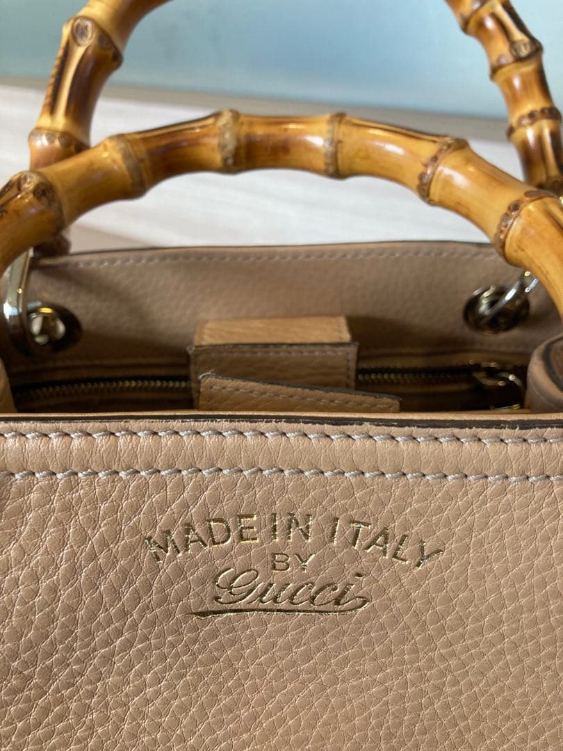 GUCCIグッチ バンブー ハンドバッグ 日本限定 フローラ 2wayベージュ