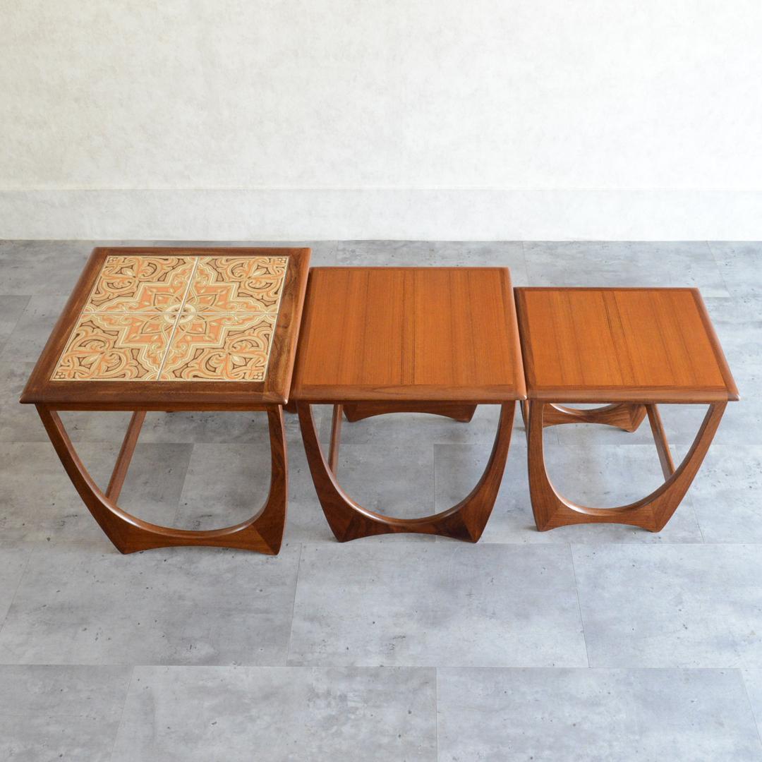 G-PLAN ヴィンテージ タイルトップ ネストテーブル サイドテーブル 花台