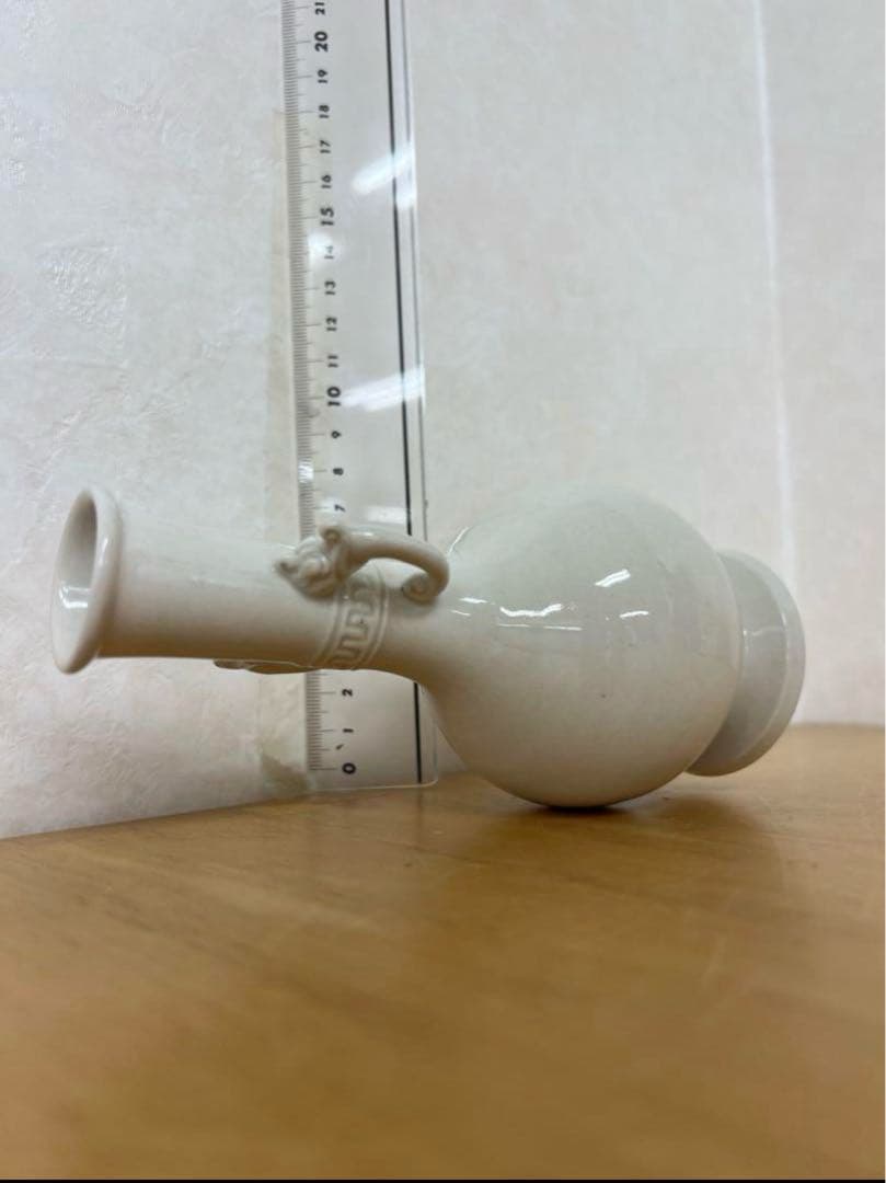 中国　朝鮮李朝高麗白磁瓶　古美術唐物コレクション発掘骨董　アンティーク江戸　青磁