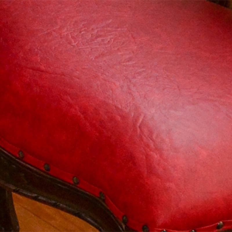 お値下げ！　ロココ調　猫脚スツール　PVCレッド　 新品　宮廷風　華やかな雰囲気