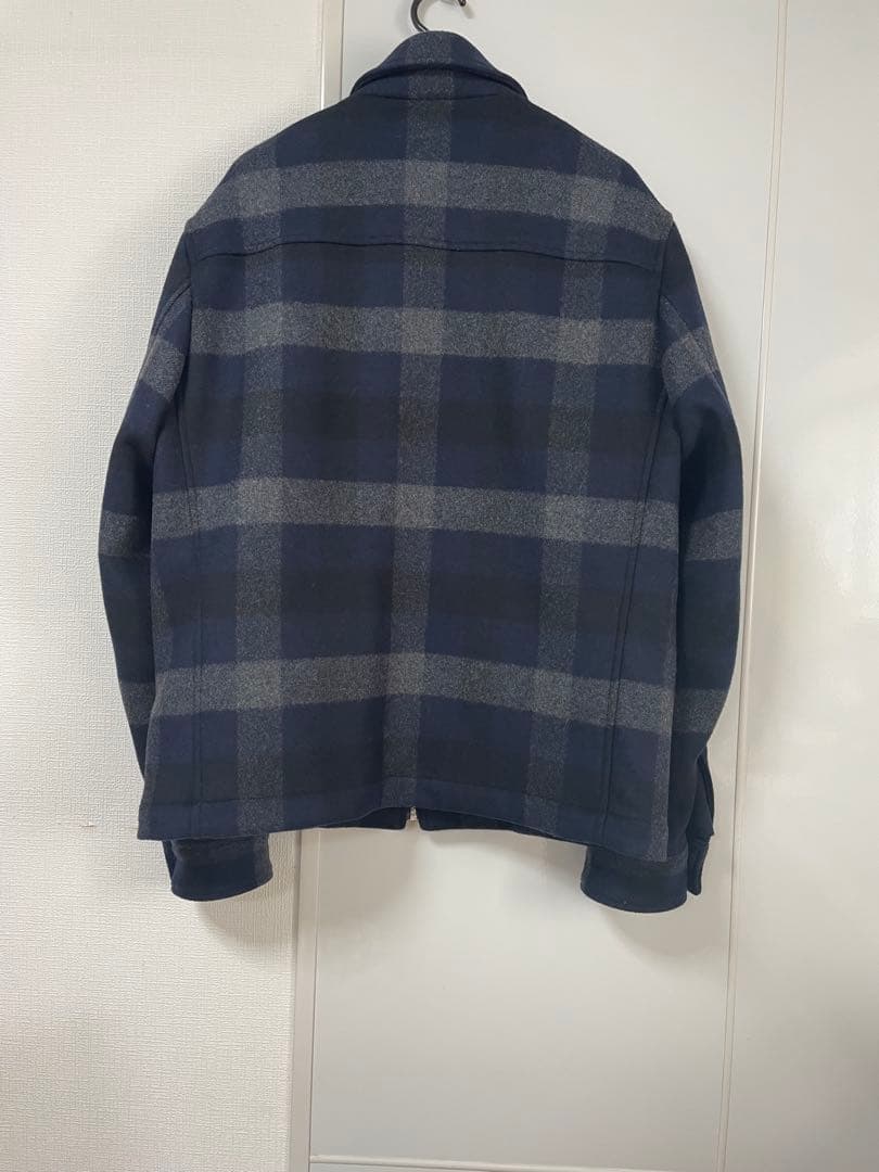 Theory メルトンウールブルゾンモザイクチェック　Lサイズ