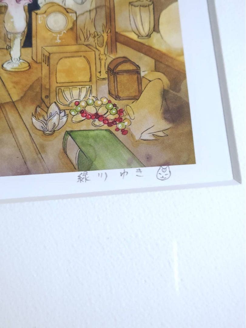 夏目友人帳 原画展 版画⑧ 緑川ゆき 直筆サイン シリアルナンバー入り