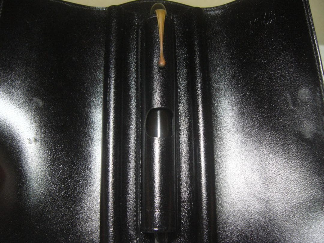 モンブラン レザーペンケース 3本挿し 本革 ブラック 万年筆ボールペン入れ