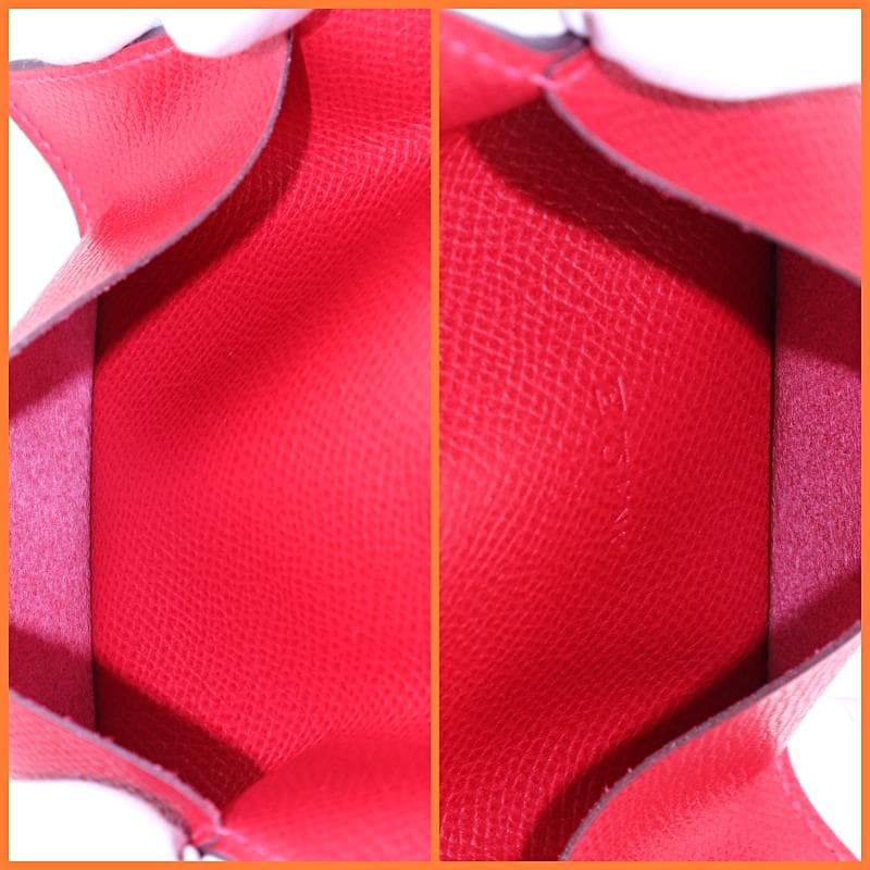 HERMES エルメス アジャンダGM 手帳・パスポートケース可 レッド □R