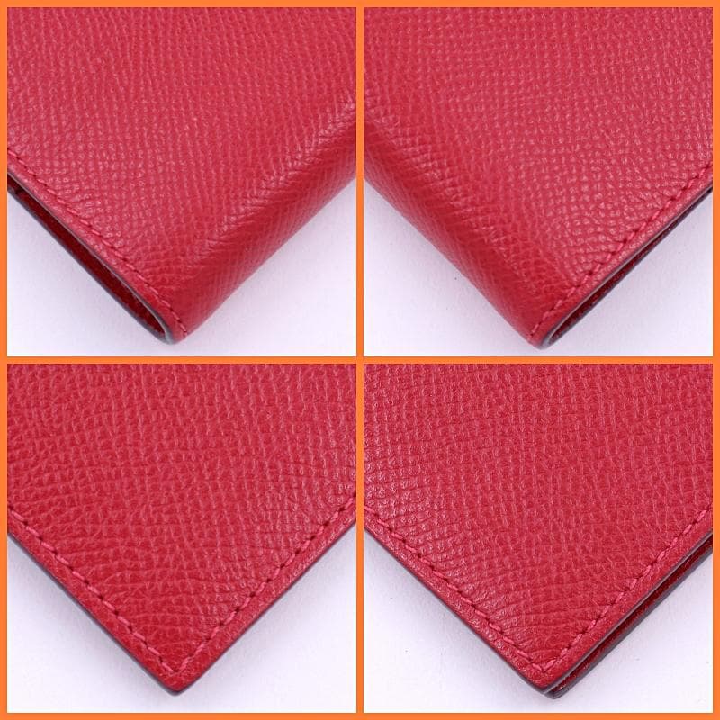 HERMES エルメス アジャンダGM 手帳・パスポートケース可 レッド □R