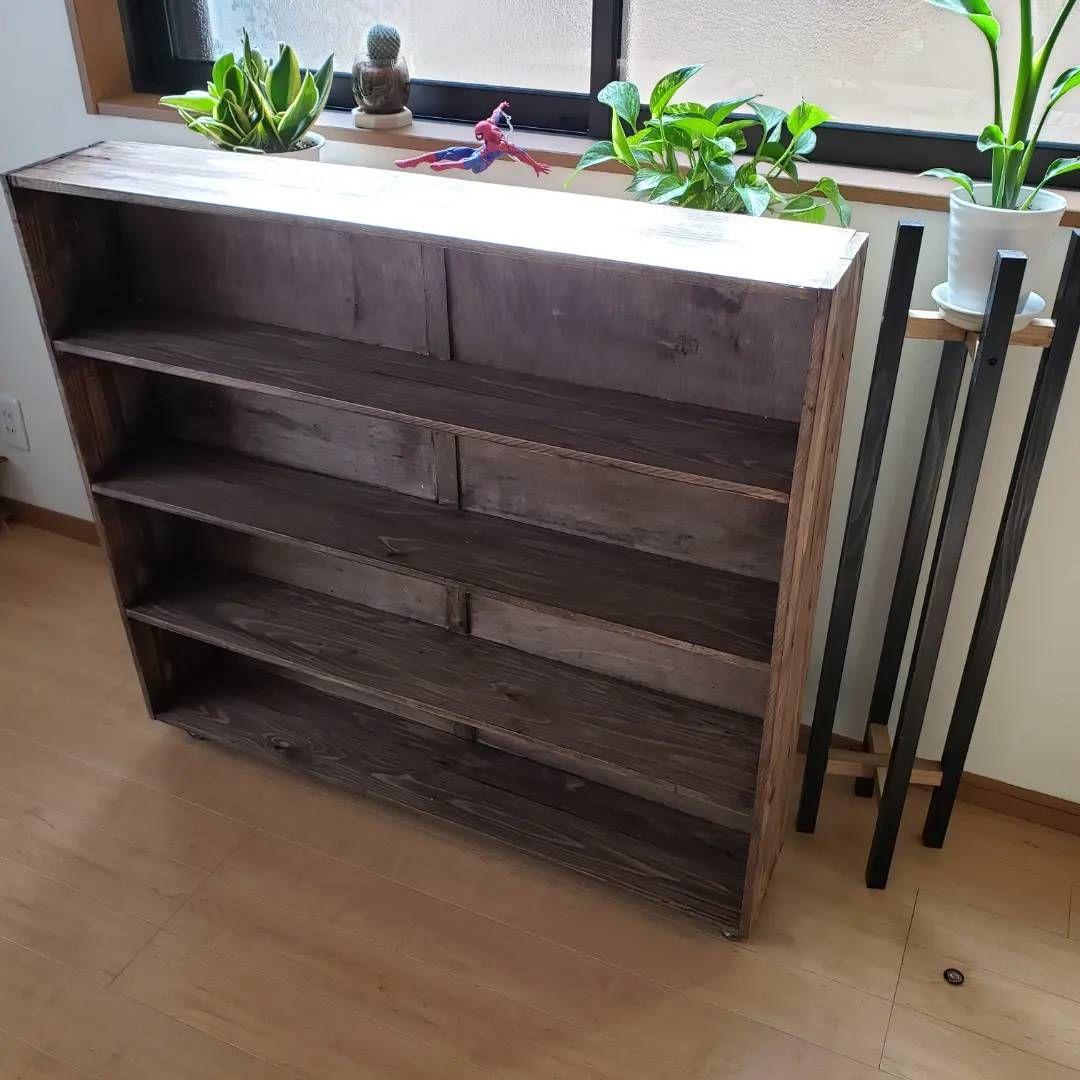 新生活を彩る/古材風/本棚/マガジンラック