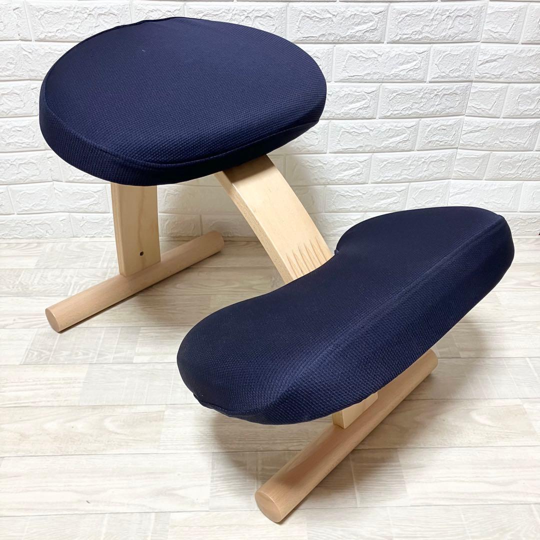 極美品　別売カバー付　バランスイージー　balance easy 紺　ネイビー