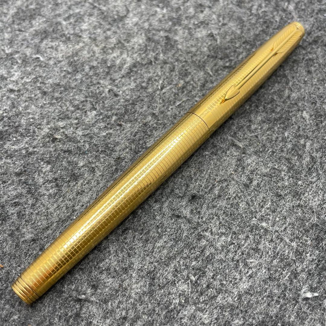 ☆PE421□パーカー75 万年筆 14KG.F. シズレ 箱付き