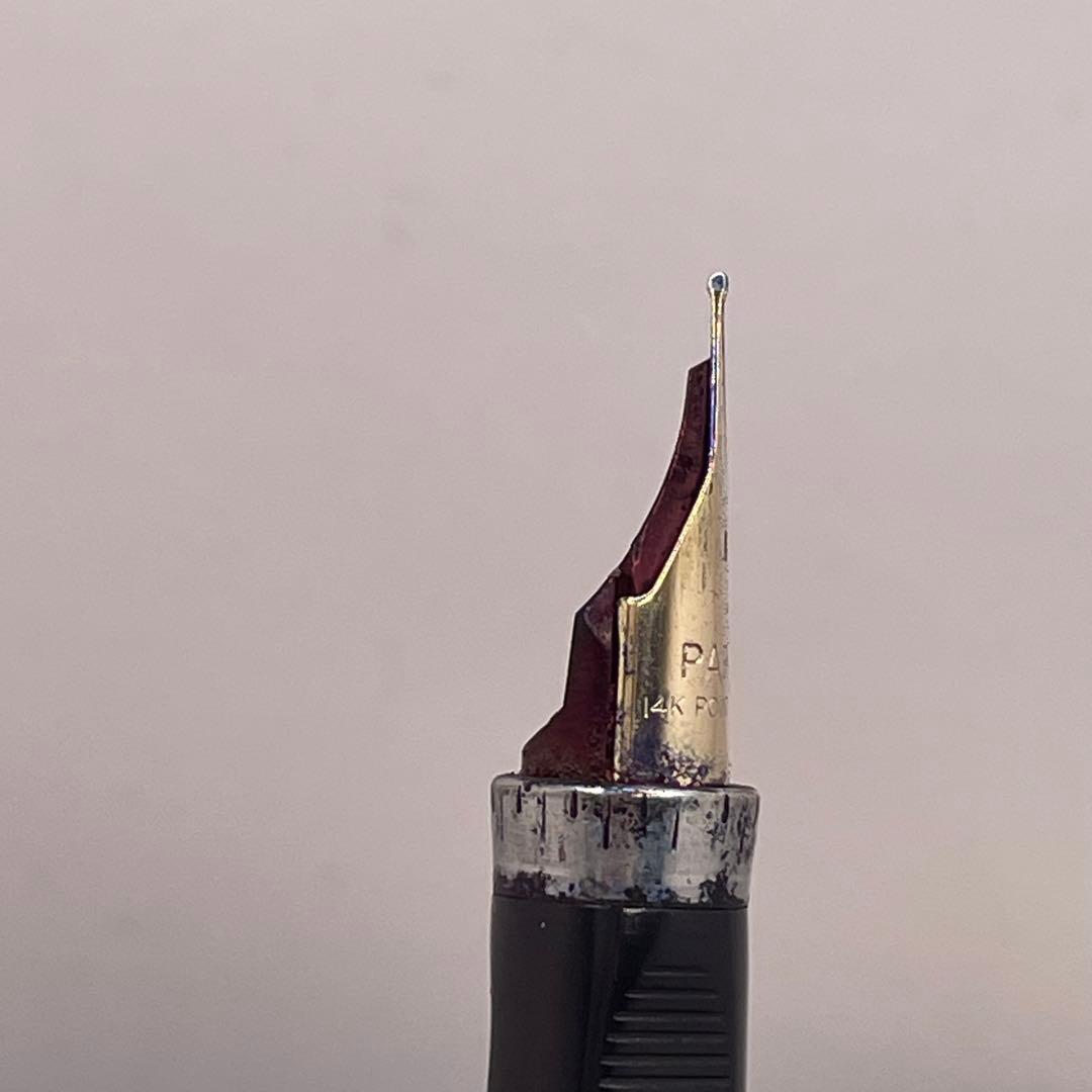 ☆PE421□パーカー75 万年筆 14KG.F. シズレ 箱付き