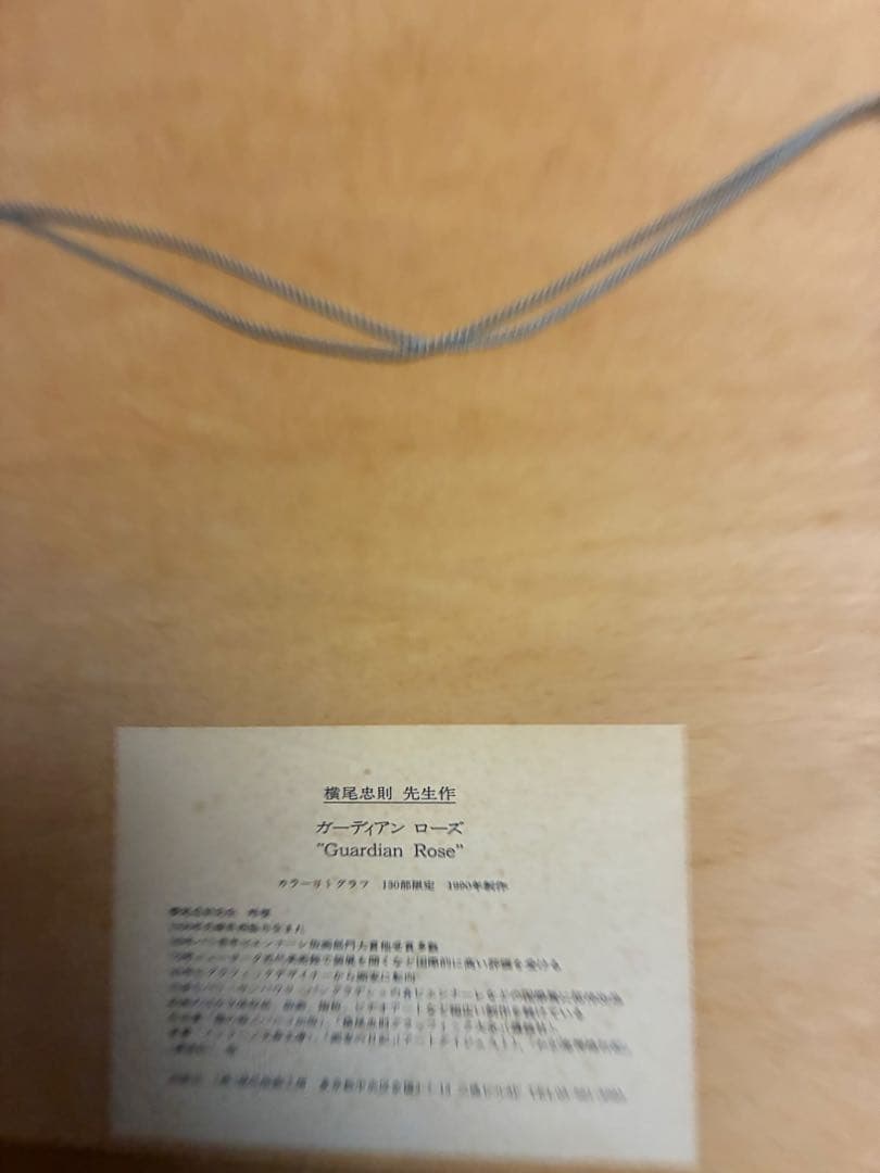 期間限定値下★横尾忠則リトグラフ「ガーディアン・ローズ」1990、42✖️34.5
